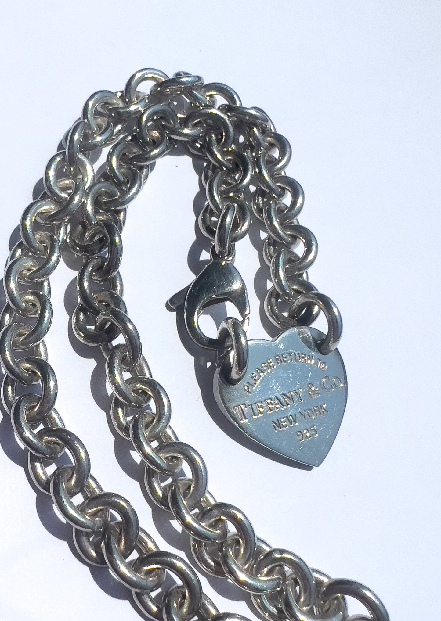 Authentic Tiffany and Company sterling silver heart choker