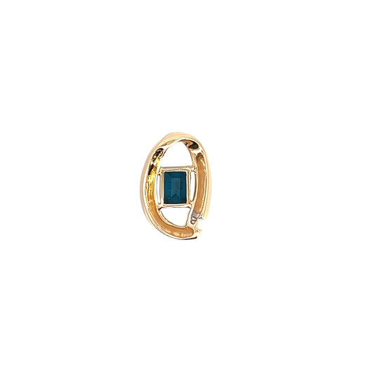 14K London Blue Topaz Pendant