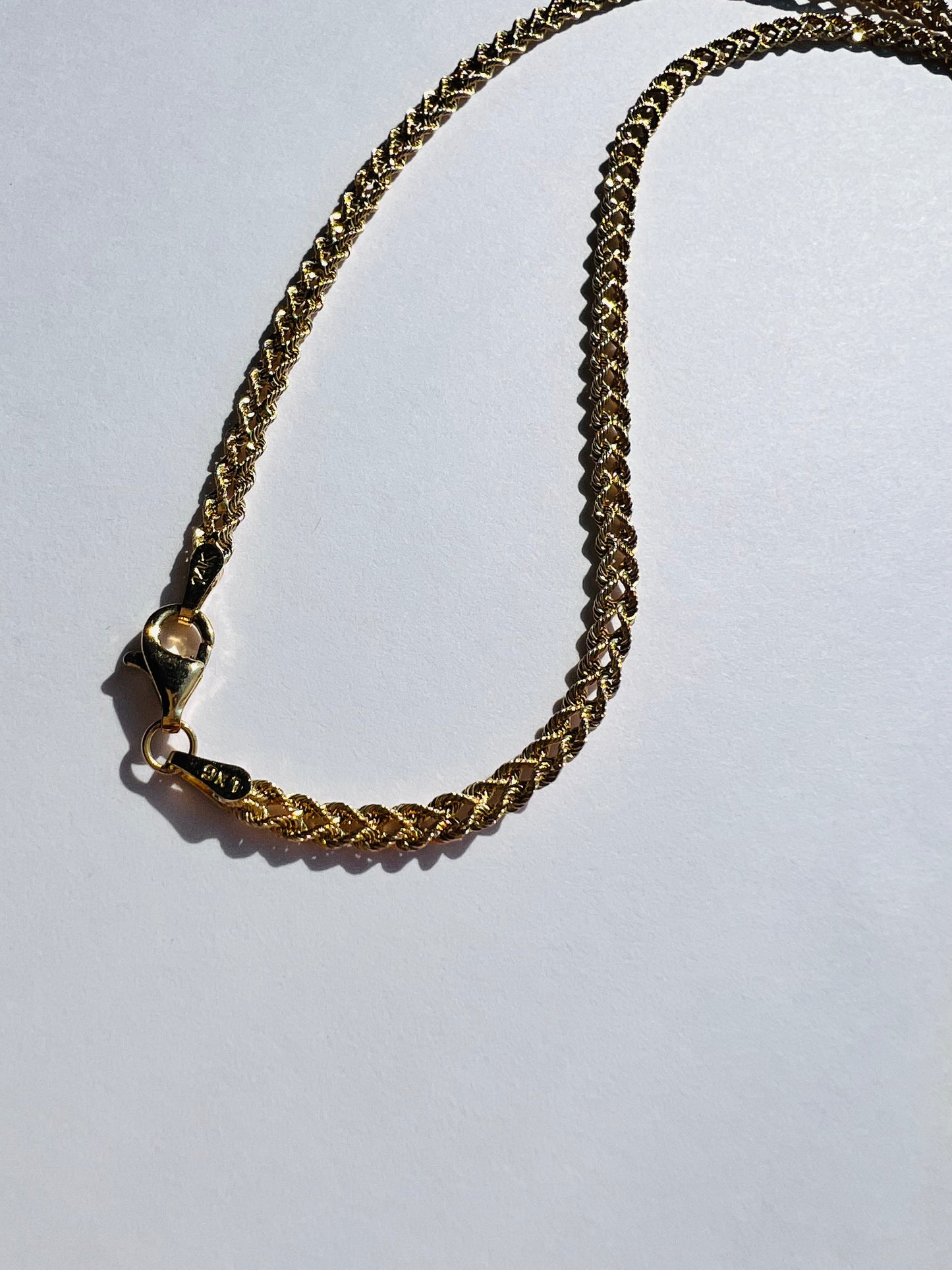 14K Yellow Necklace- Pendant & Matching Chain