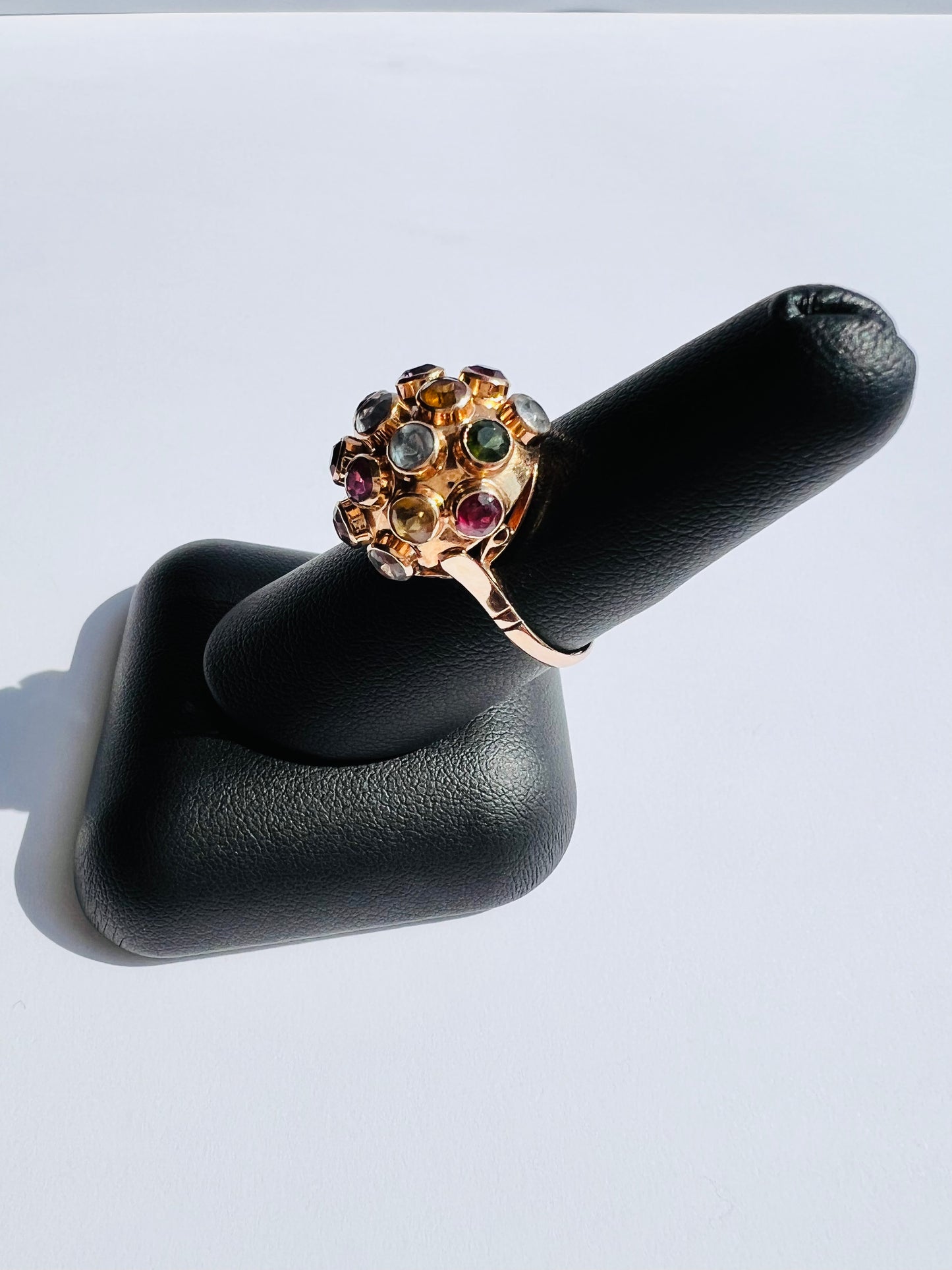18K Yellow Colored Stone Ring