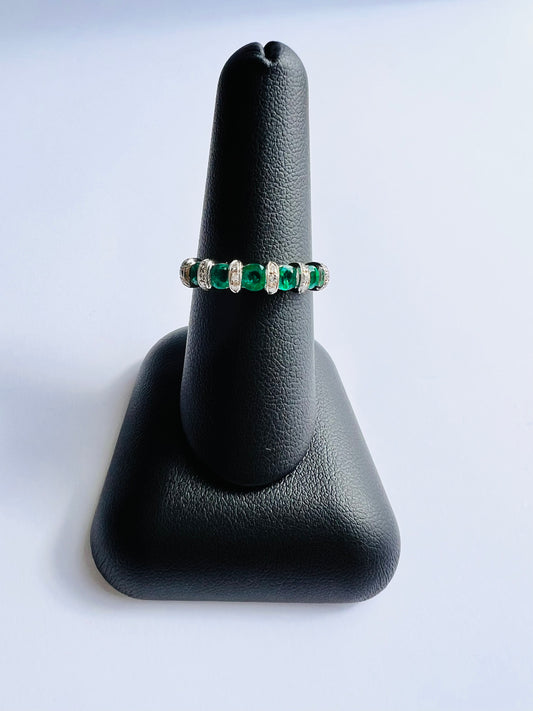 18K Yellow Emerald Ring