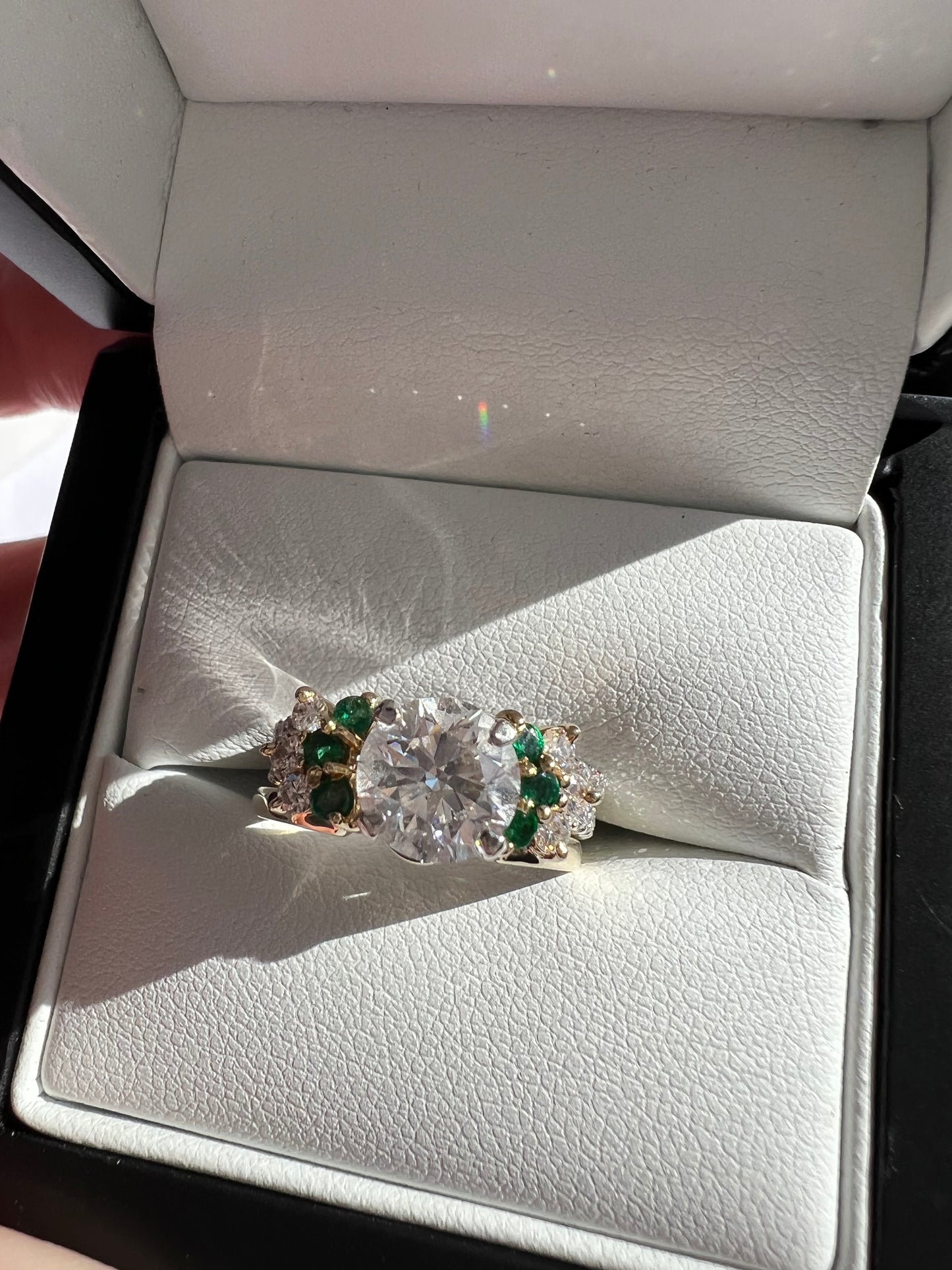 14K Yellow Emerald & Diamond Ring Jacket
