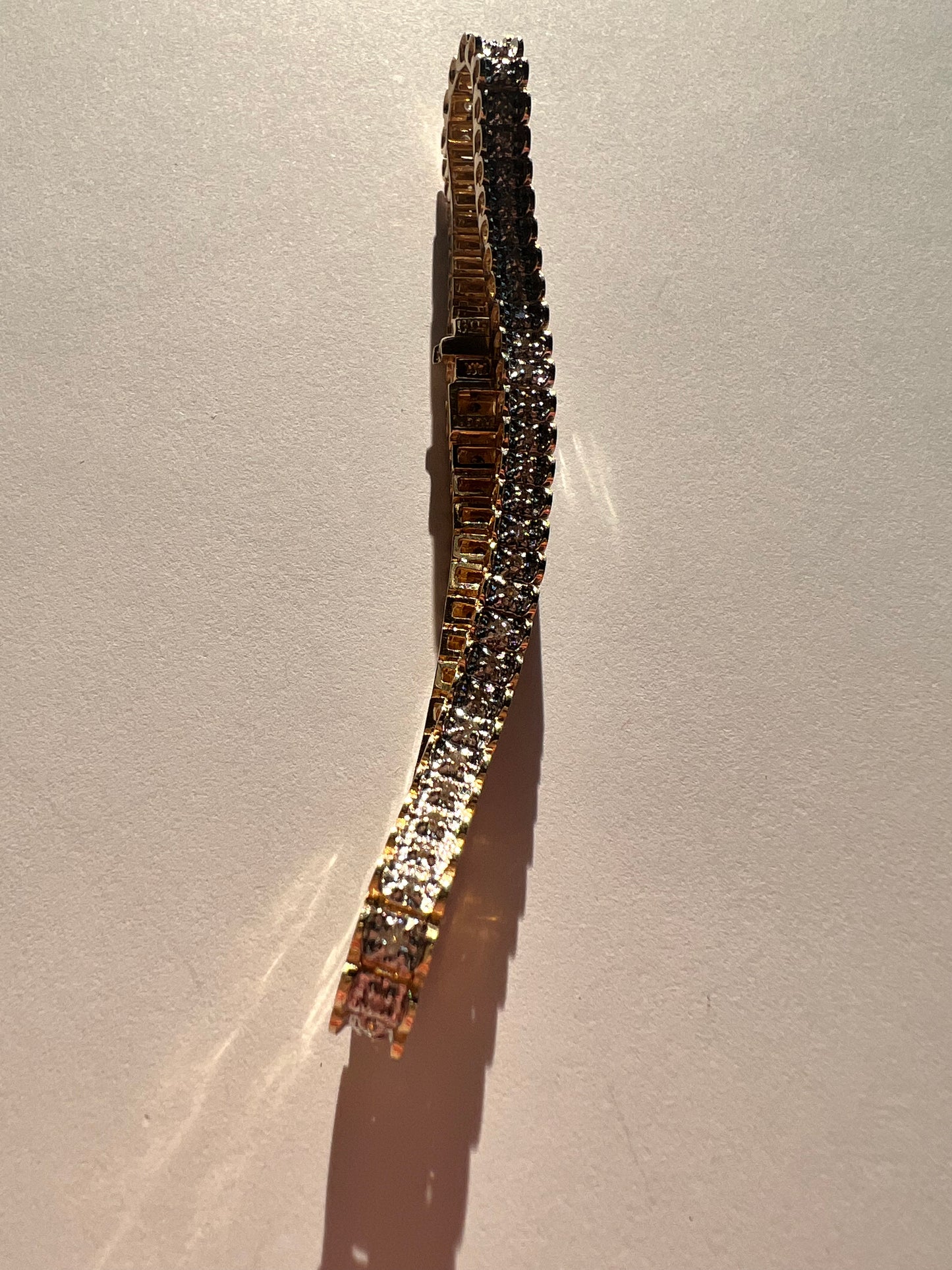 14K Two Toned Diamond Tennis Bracelet