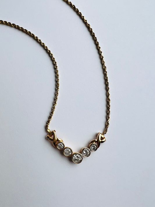 14K Diamond Necklace- On Sale!