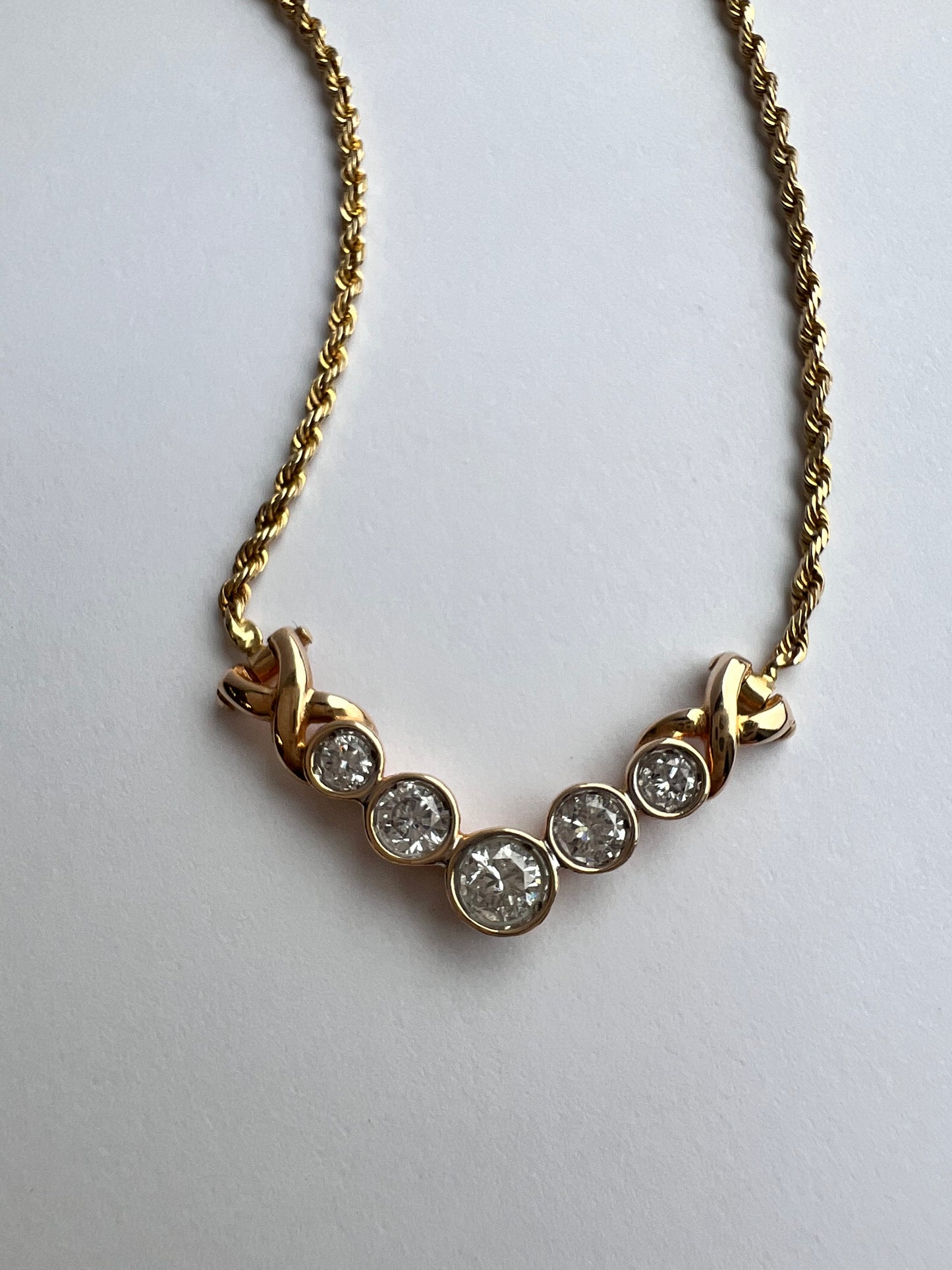 14K Diamond Necklace- On Sale!