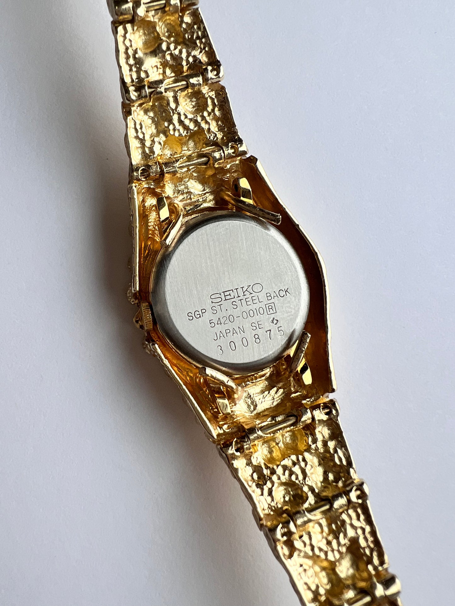 14K Solid Gold Nugget Seiko Watch
